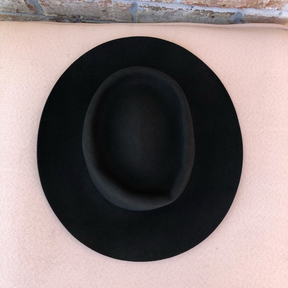Charlie 1 Horse Made in Usa WPL 5923 100% Wool Western Boho Black Hat 7 1/4 - Picture 6 of 13